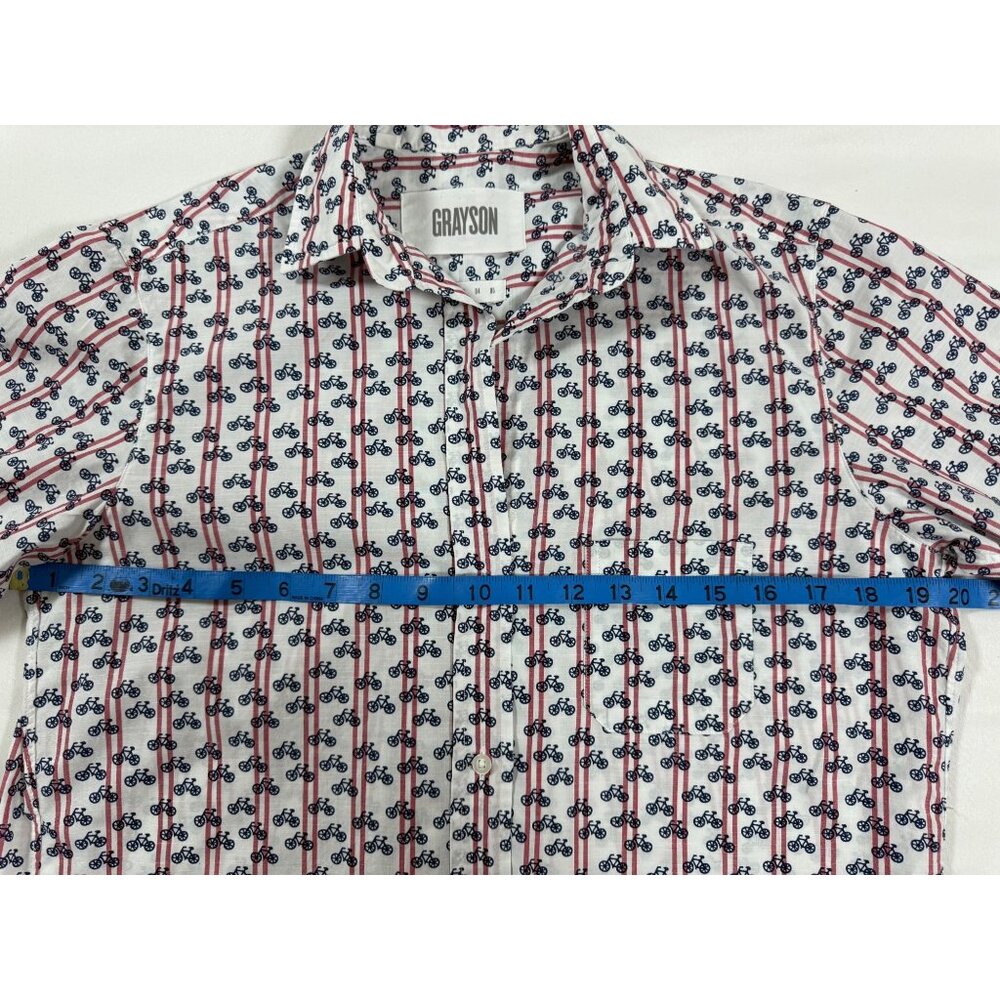 Grayson The Hero Bicycle Print Button Up Shirt Si… - image 10